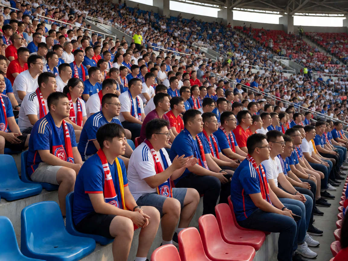 足球比赛现场全景观众席